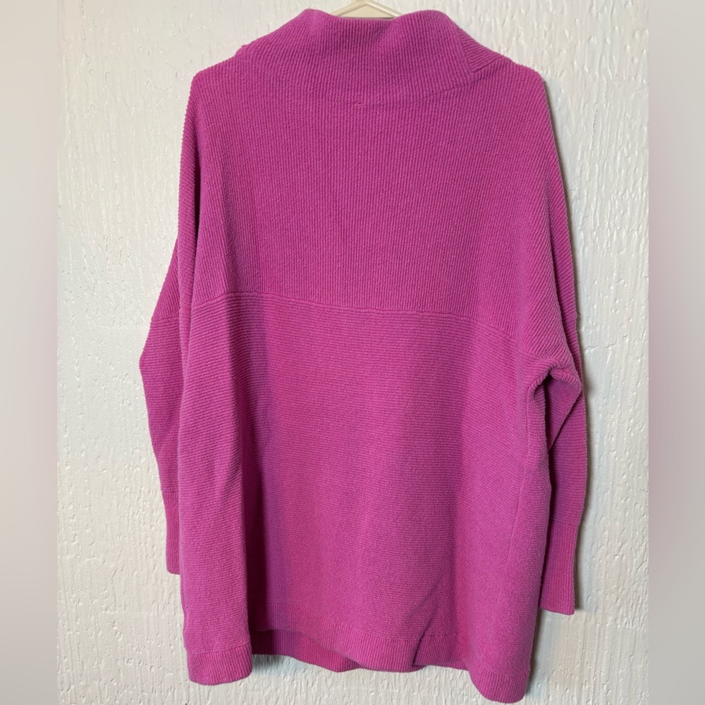 Free People Women's Vibrant Pink Ottoman Slouchy Tunic Sweater Size XS - Picture 7 of 12